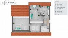 Grundriss OG+OG2 Architektenhaus (DHH) mit Split-Level in begehrter Dassendorf-Siedlung