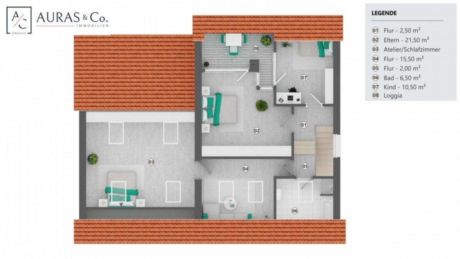Grundriss OG+OG2 Doppelhaush�lfte Dassendorf