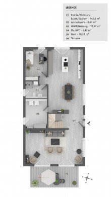 Grundriss EG Modernes A+ Einfamilienhaus Hamburg-Wellingsb�ttel Alstertal