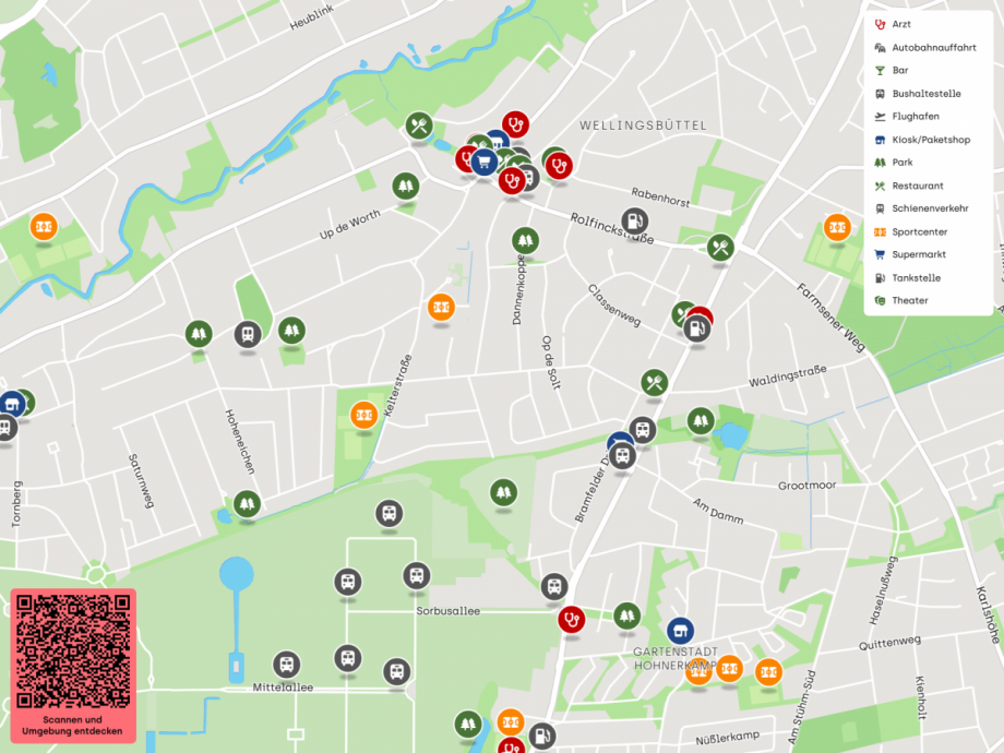 Lageplan Mikrolage Einfamilienhaus Hamburg